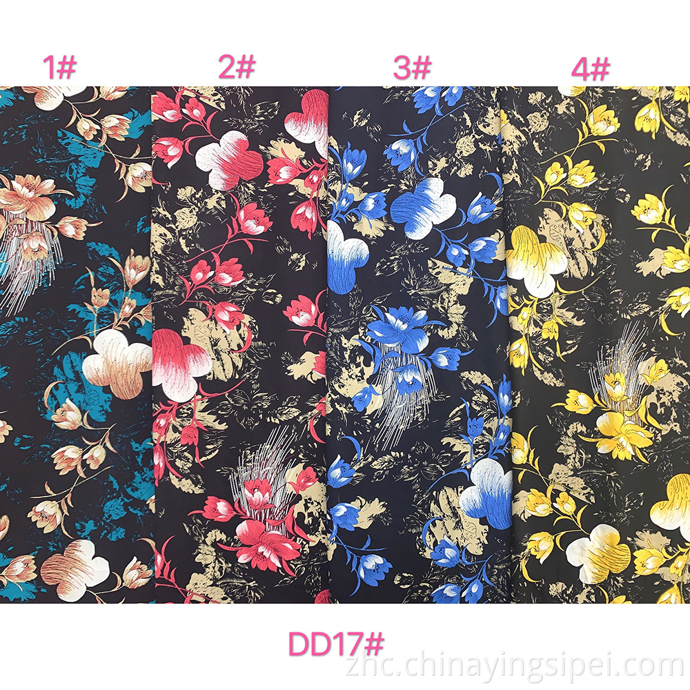 定制趋势数字印刷乔治特100人造丝女织物适用于女装礼服